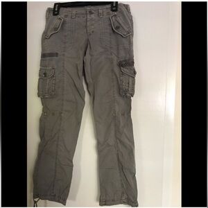 Calvin Klein Jeans ,  Gray kaki Cargo Pants , size 8 lots of beautiful details